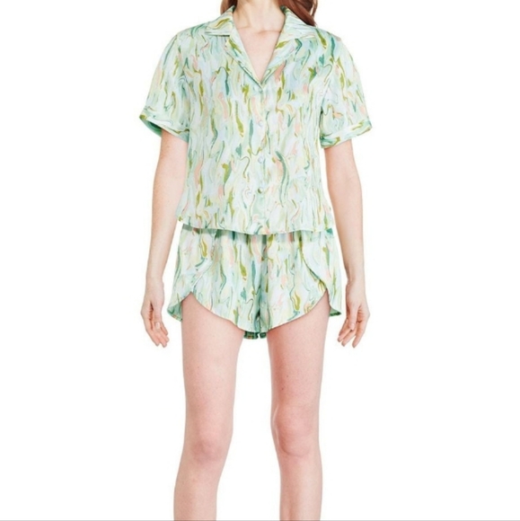 NWT Womens 2 piece pajama set satin (XL) - Picture 10 of 11